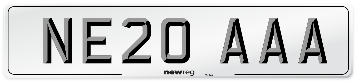 NE20 AAA Number Plate from New Reg